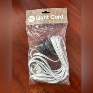 NWT 15' White Light Cord for Home Electronics Unopened